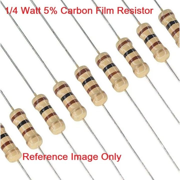 50pcs 20 ohm resistor 5% 20 ohm carbon film 20 ohm resistors 1/4w resistance 0.25 watt 5% tolerance fixed resistors 2 pin leads
